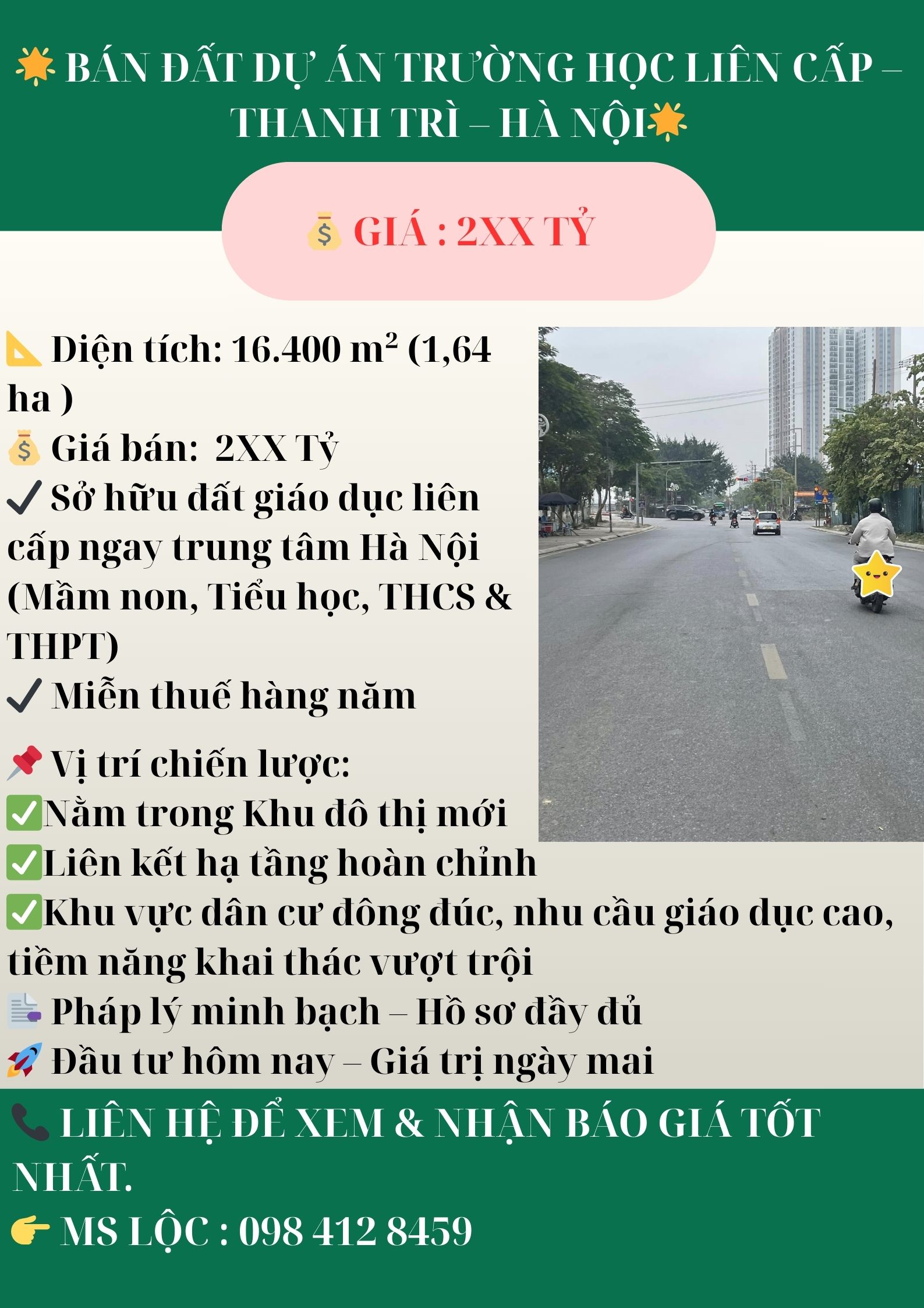 🌟 BÁN ĐẤT DỰ ÁN TRƯỜNG HỌC LIÊN CẤP –  THANH TRÌ – HÀ NỘI🌟 - Ảnh 2